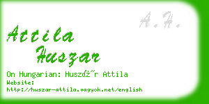 attila huszar business card